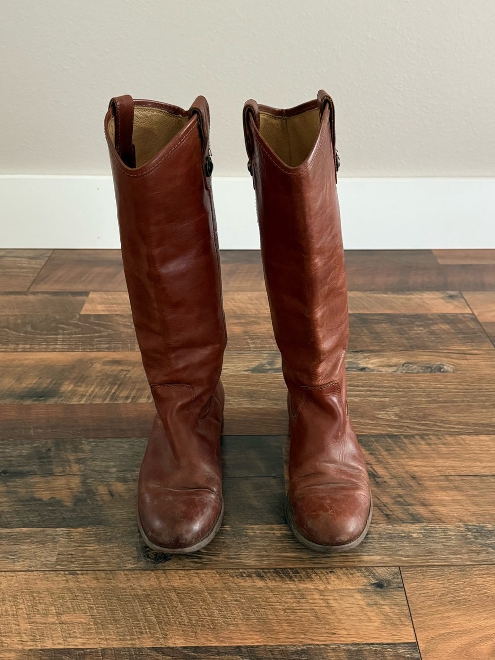 Frye Melissa Button Boots in Cognac
